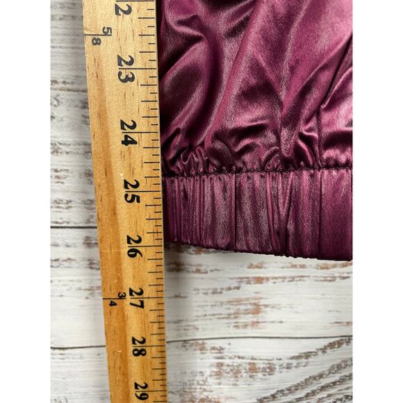 Urban Outfitters Renewal Remnants Shine Jogger Pant Maroon Purple XS Y2K Punk - Picture 7 of 12